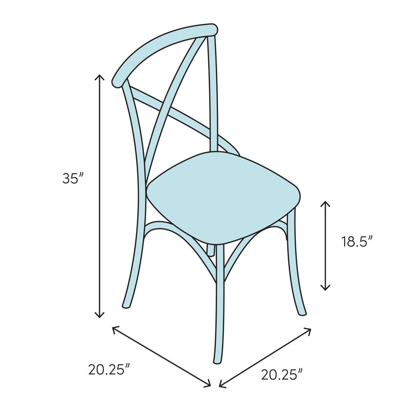 Mistana™ Norma Stackable Wood Cross Back Dining Chair & Reviews Wayfair